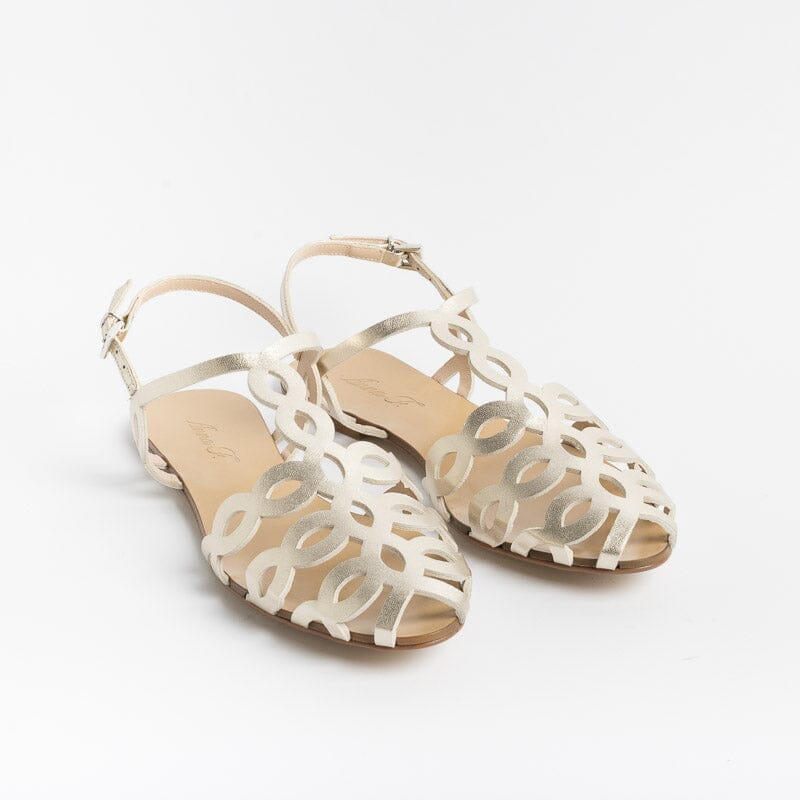 ANNA F. - Sandalo 3628 - Laminato platino Scarpe Donna Anna F.