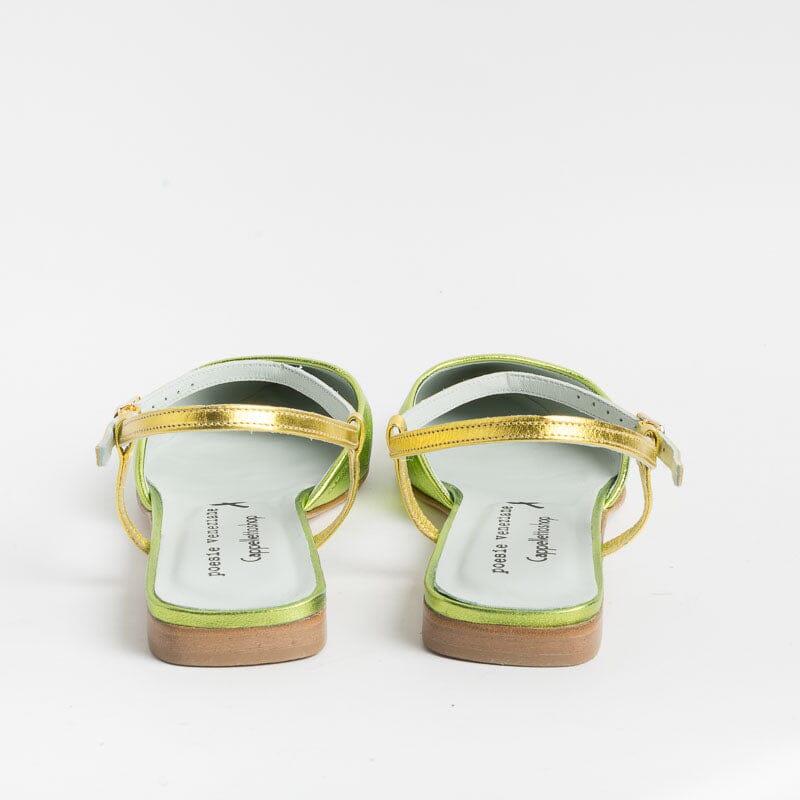 POESIE VENEZIANE - Sling Back - DF34 - Laminato Lime Scarpe Donna POESIE VENEZIANE