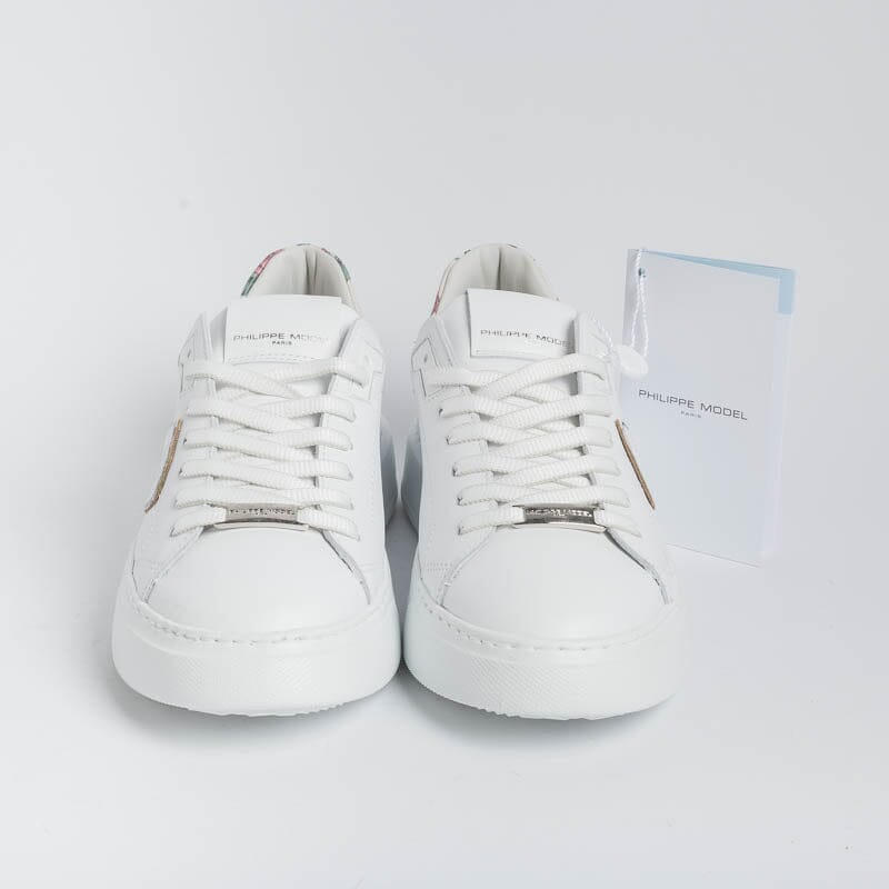 PHILIPPE MODEL - BTLD VVF1 - Temple - White Pink Women's Shoes Philippe Model Paris