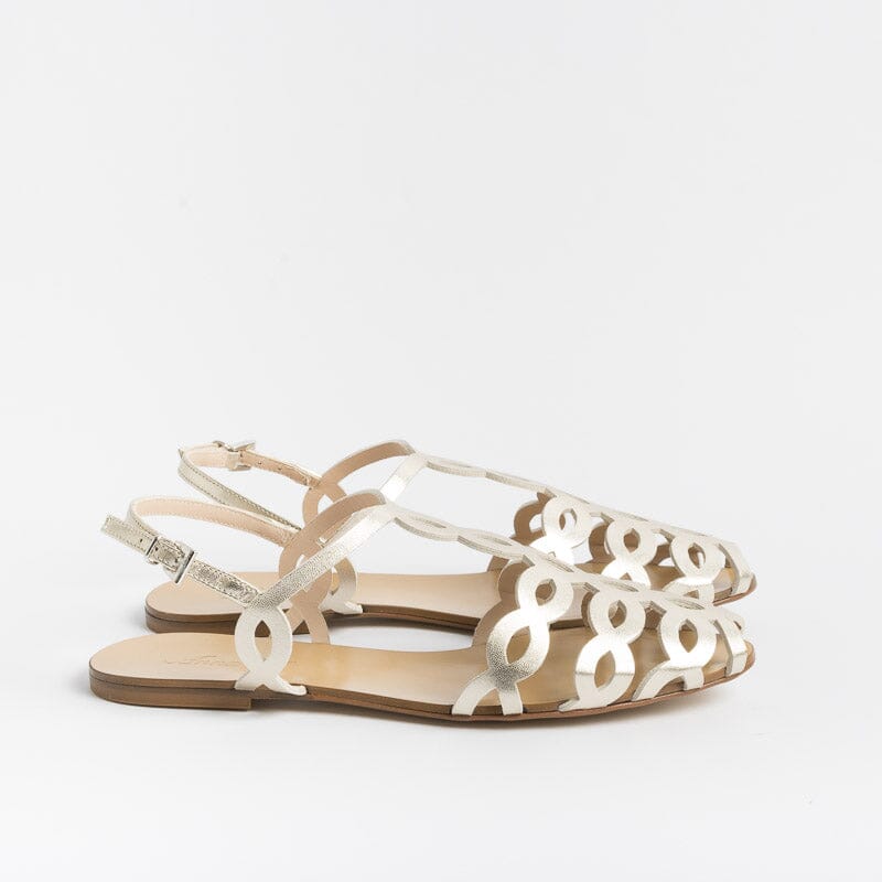 ANNA F. - Sandalo 3628 - Laminato platino Scarpe Donna Anna F.