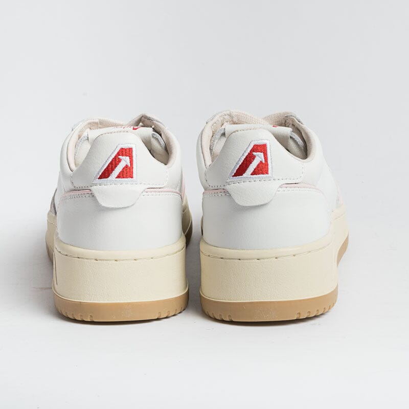 AUTRY CE19- LOW WOM LEAT/SUEDE - Bianco piping Rosa Scarpe Donna AUTRY - Collezione donna