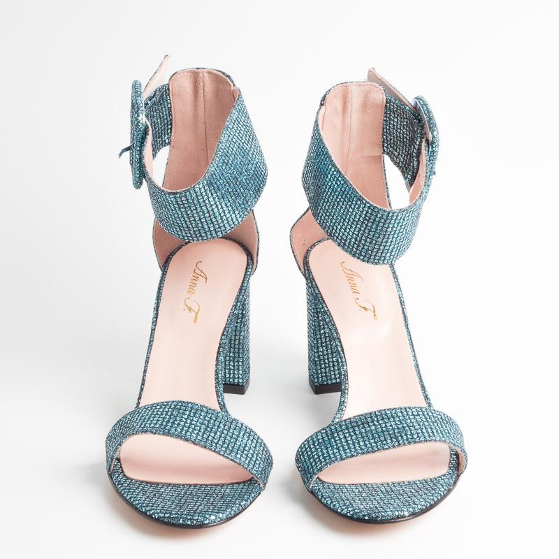ANNA F. - Sandalo Nappa - 3024 - Maglia Petrolio Scarpe Donna Anna F.