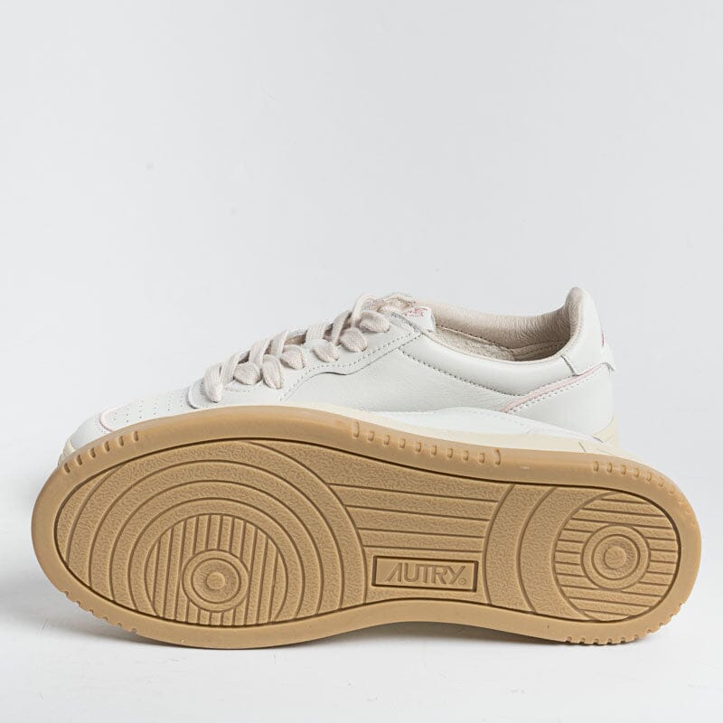 AUTRY CE19- LOW WOM LEAT/SUEDE - Bianco piping Rosa Scarpe Donna AUTRY - Collezione donna