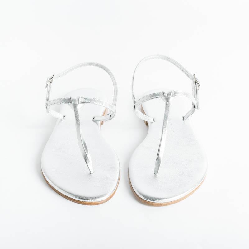 PAOLA FIORENZA - Knot thong sandal - Silver Women's Shoes PAOLA FIORENZA
