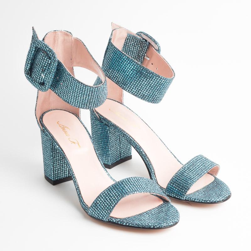 ANNA F. - Sandalo Nappa - 3024 - Maglia Petrolio Scarpe Donna Anna F.