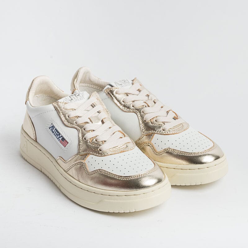 AUTRY - AULW WB16 - LOW WOM LEAT - Bianco Platino Scarpe Donna AUTRY - Collezione donna