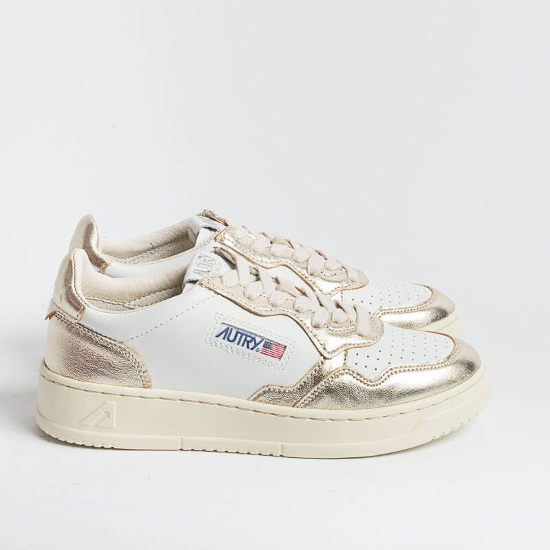 AUTRY - AULW WB16 - LOW WOM LEAT - Bianco Platino Scarpe Donna AUTRY - Collezione donna