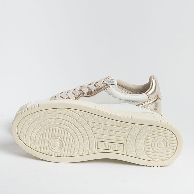 AUTRY - AULW WB16 - LOW WOM LEAT - Bianco Platino Scarpe Donna AUTRY - Collezione donna