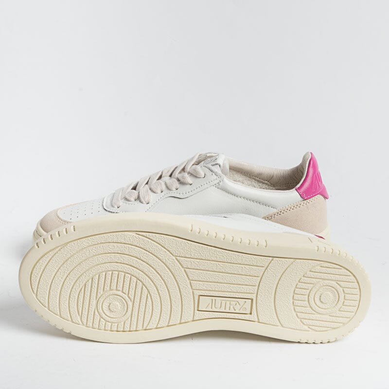 AUTRY LS50- LOW WOM LEAT/SUEDE - Bianco/Fucsia Scarpe Donna AUTRY - Collezione donna