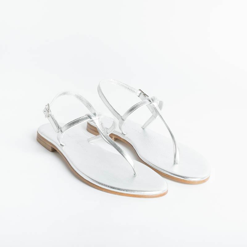 PAOLA FIORENZA - Knot thong sandal - Silver Women's Shoes PAOLA FIORENZA