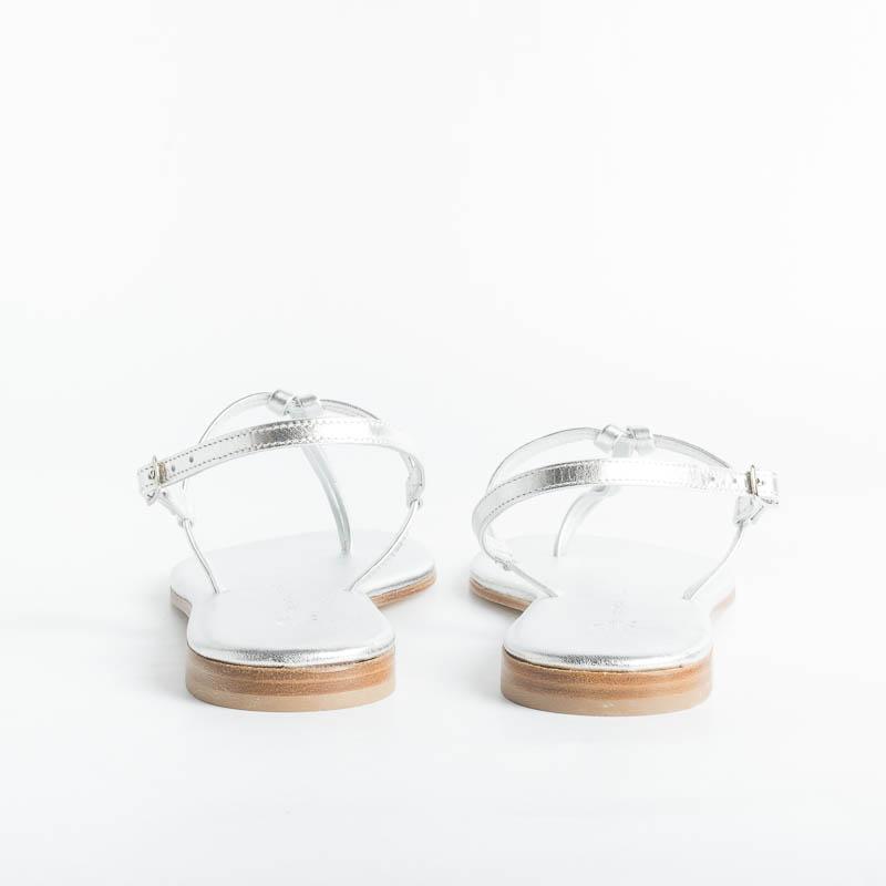 PAOLA FIORENZA - Knot thong sandal - Silver Women's Shoes PAOLA FIORENZA