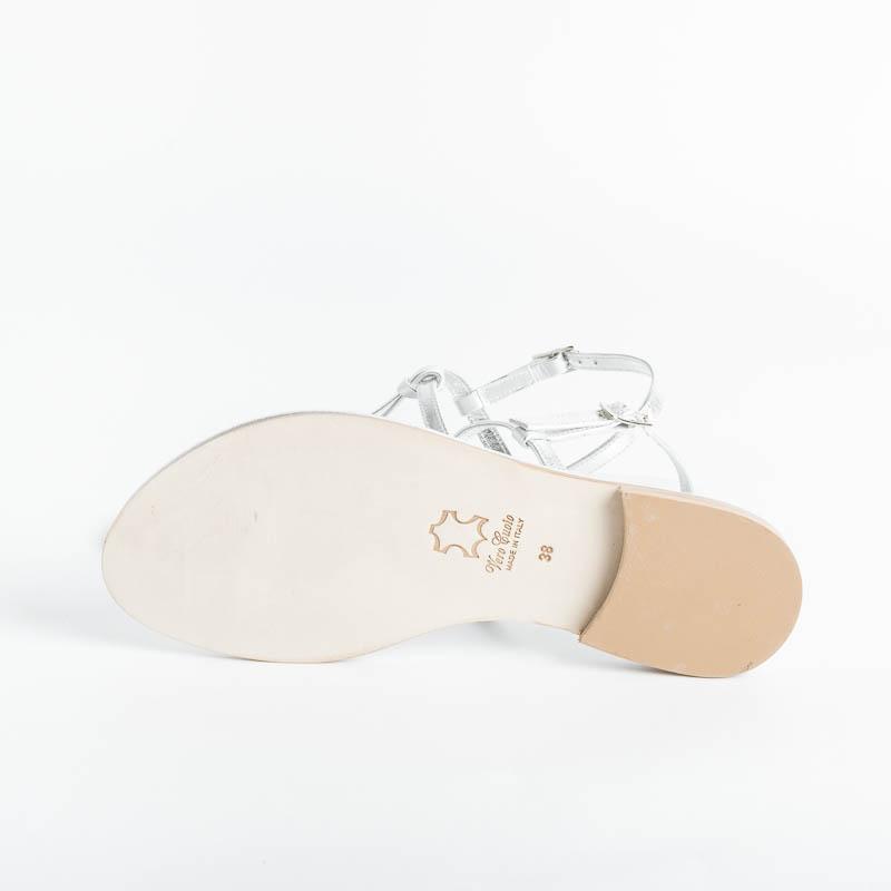 PAOLA FIORENZA - Knot thong sandal - Silver Women's Shoes PAOLA FIORENZA