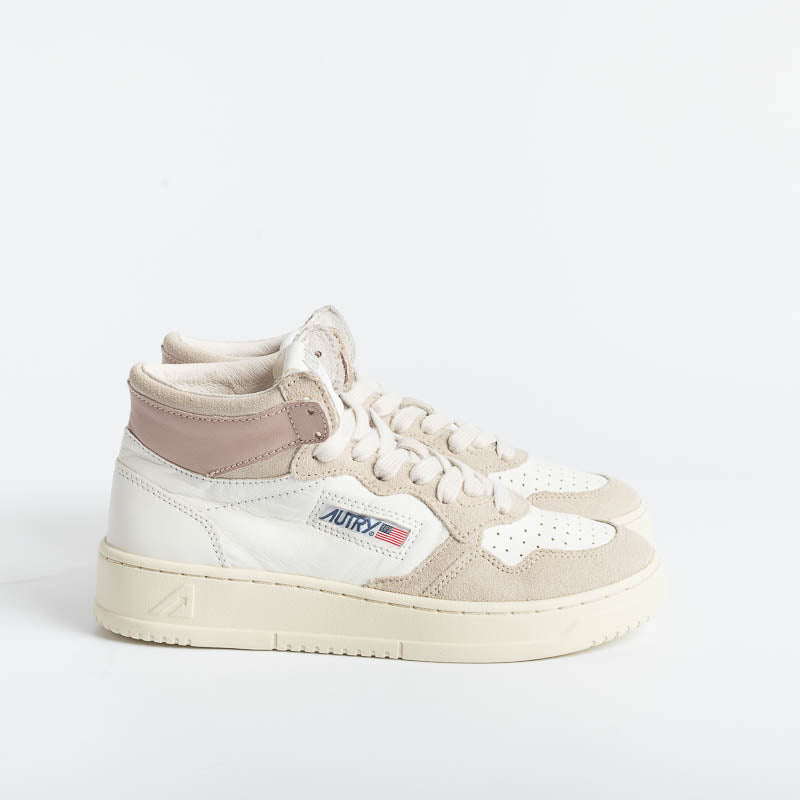 AUTRY - AUMW GS02 - MID WOM GOAT - Bianco Rosa Scarpe Donna AUTRY - Collezione donna