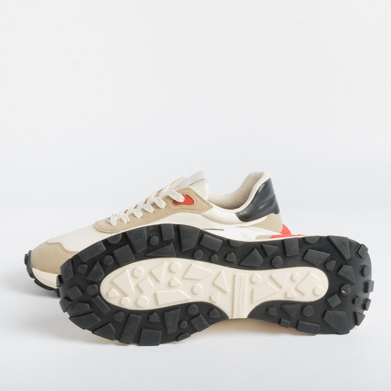 PHILIPPE MODEL - ATLU WP02 - Antibes - Beige/ Rosso Scarpe Uomo Philippe Model Paris