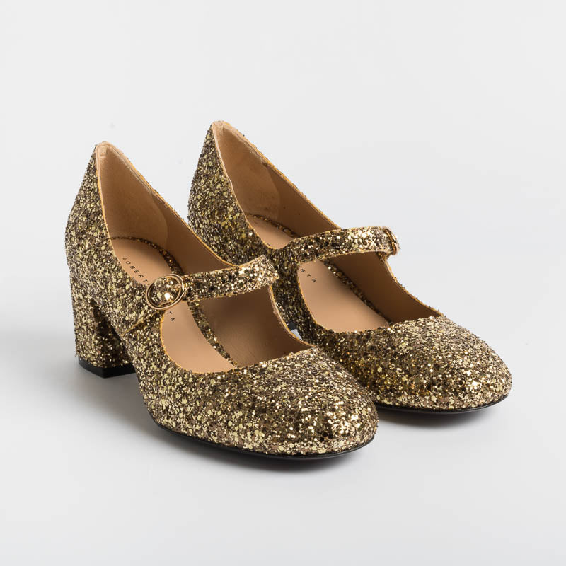 ROBERTO FESTA - Mary Jane - Rupert Cristal Oro Scarpe Donna Roberto Festa