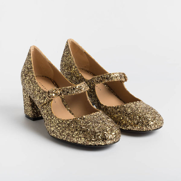 ROBERTO FESTA - Mary Jane - Rupert Cristal Oro Scarpe Donna Roberto Festa