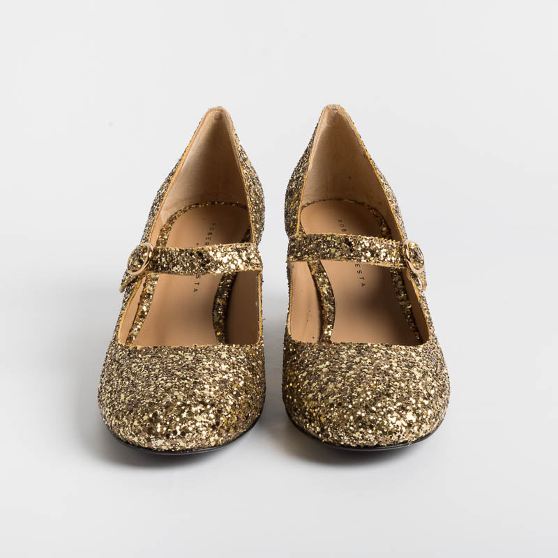 ROBERTO FESTA - Mary Jane - Rupert Cristal Oro Scarpe Donna Roberto Festa