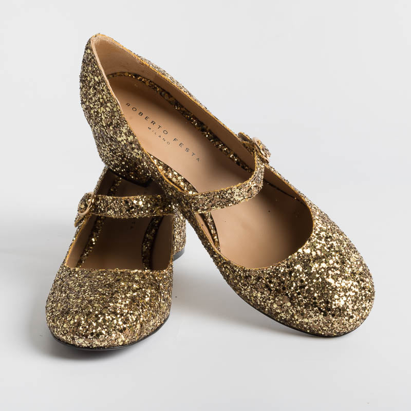 ROBERTO FESTA - Mary Jane - Rupert Cristal Oro Scarpe Donna Roberto Festa