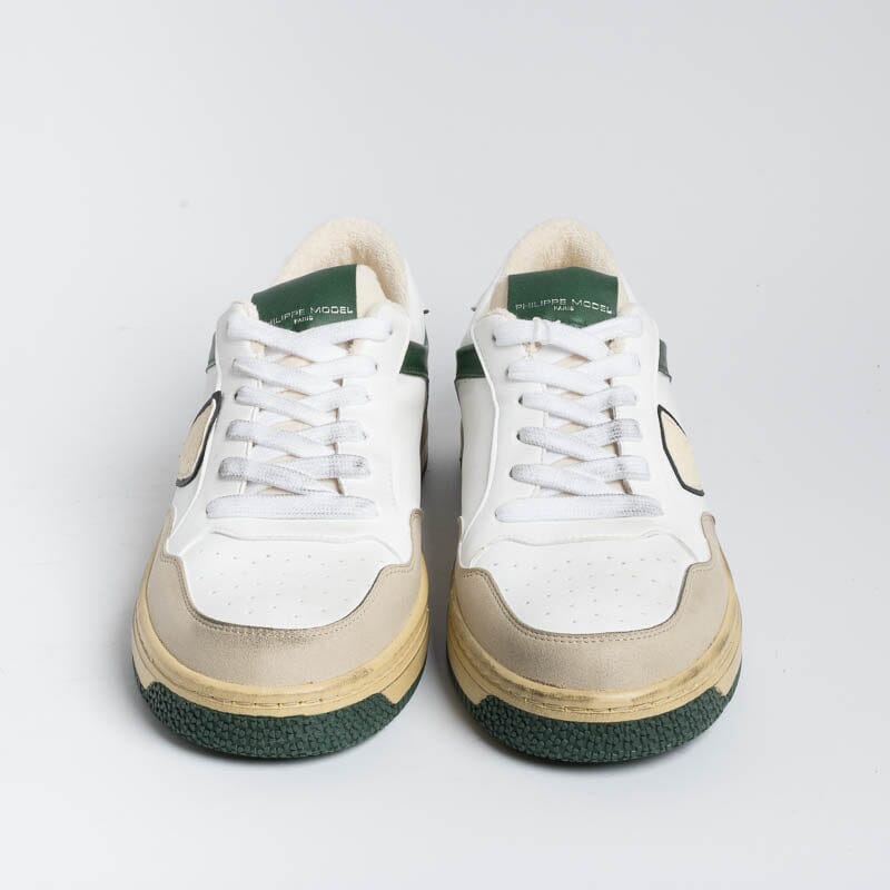 PHILIPPE MODEL - LYLU CX26 - Lyon - Bianco Verde Scarpe Uomo Philippe Model Paris