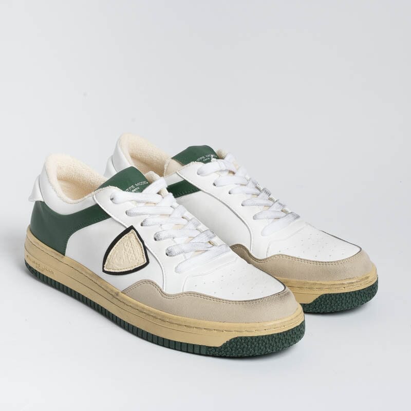 PHILIPPE MODEL - LYLU CX26 - Lyon - Bianco Verde Scarpe Uomo Philippe Model Paris