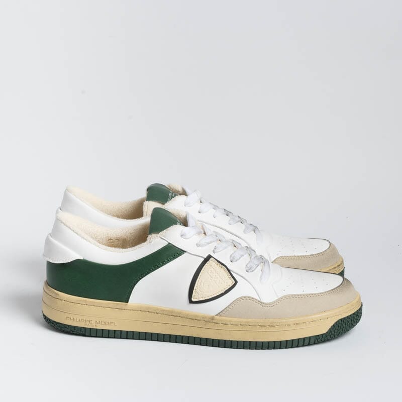 PHILIPPE MODEL - LYLU CX26 - Lyon - Bianco Verde Scarpe Uomo Philippe Model Paris