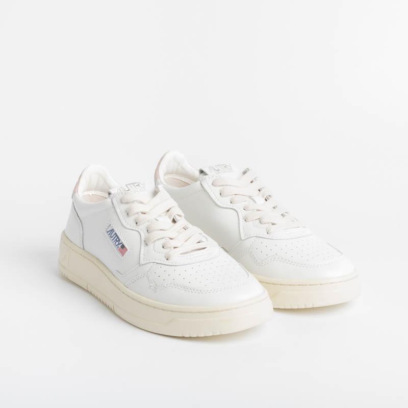 AUTRY LL16 - LOW WOM ALL LEAT - White / Pink Women's Shoes AUTRY - Women's collection