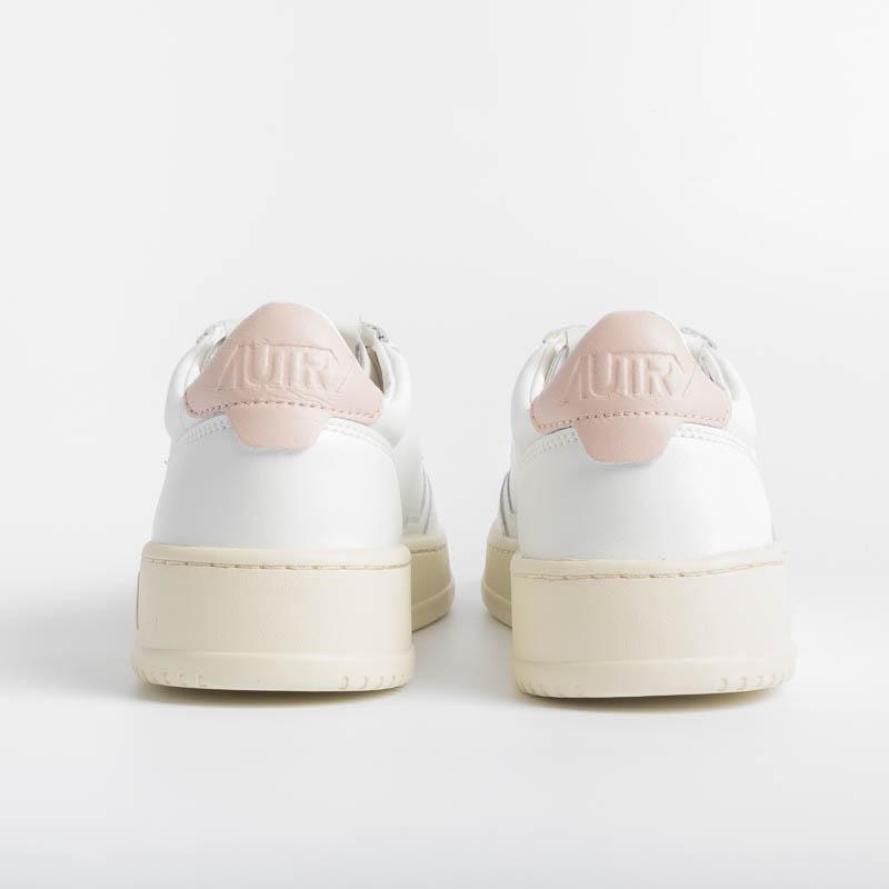 AUTRY LL16 - LOW WOM ALL LEAT - White / Pink Women's Shoes AUTRY - Women's collection