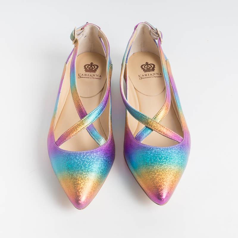 L 'ARIANNA - Ballerina BL1218 - Laminate Multicolour Women's Shoes L'Arianna