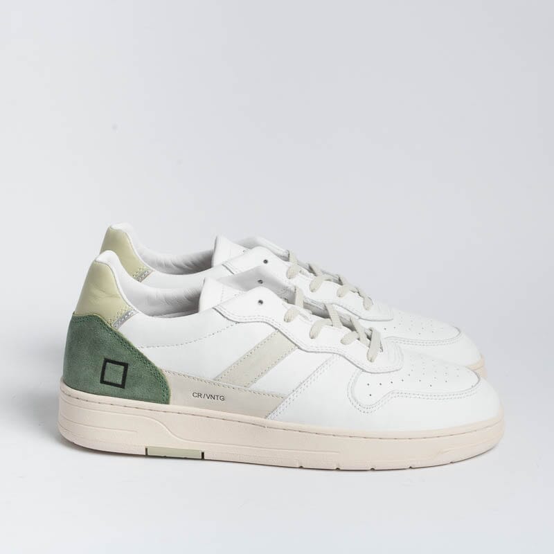DATE - Sneakers - Court 2.0 - C2VCWG - Bianco Verde Scarpe Uomo DATE - Collezione Uomo