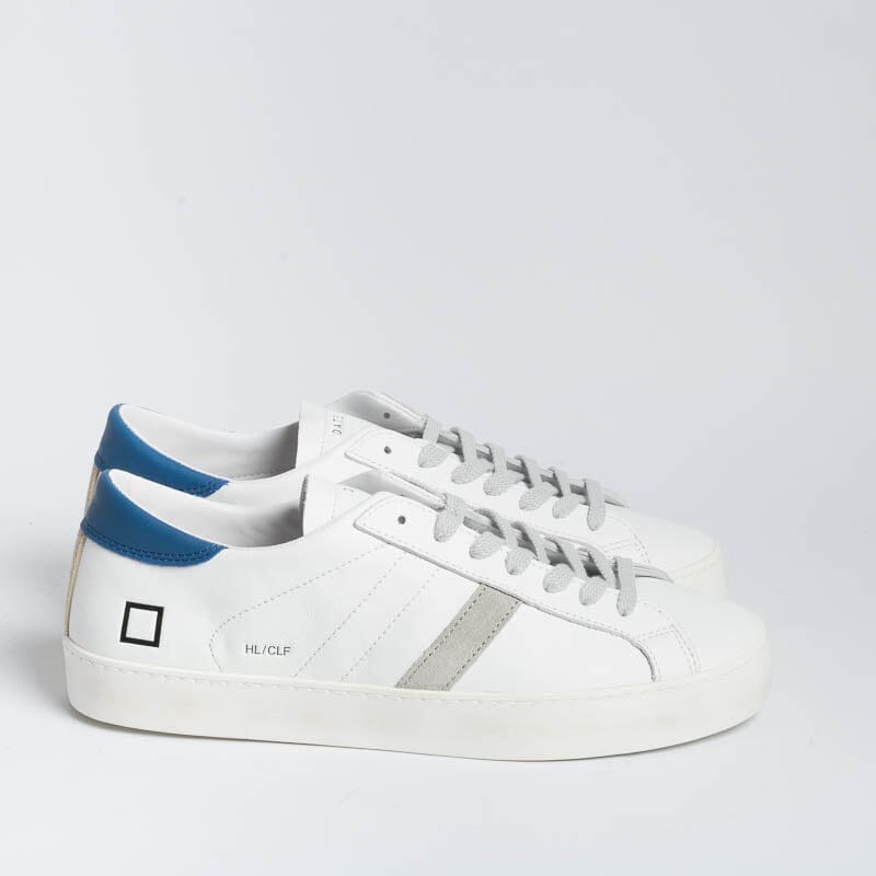DATE - Sneakers - Hill Low - HLCAEW - Bianco Bluette Scarpe Uomo DATE - Collezione Uomo
