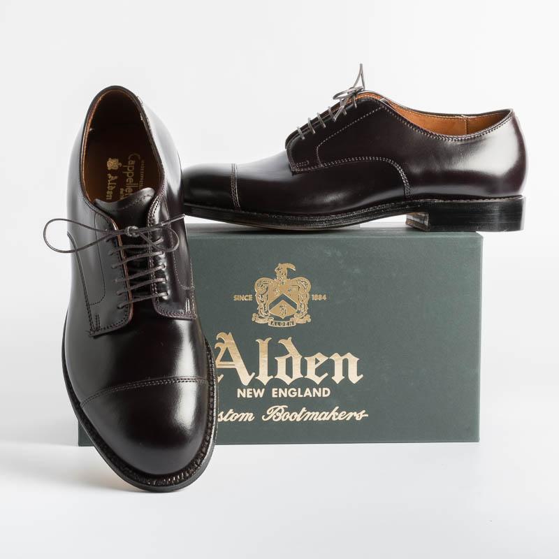 Copia del ALDEN - 5666 - Derby Modified (Ergonomica)- Cordovan Colore 8 - Chiama per acquistare Scarpe Uomo Alden