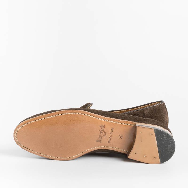 BERWICK 1707 - Women's Moccasin 170 - Dark Brown Suede Women's Shoes BERWICK 1707 - Women's Collection
