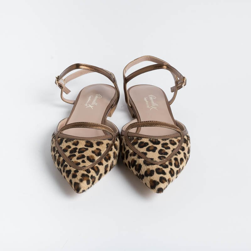 CHEVILLE - Sling Back - Naomi - Bronze Leopard Women's Shoes CHEVILLE