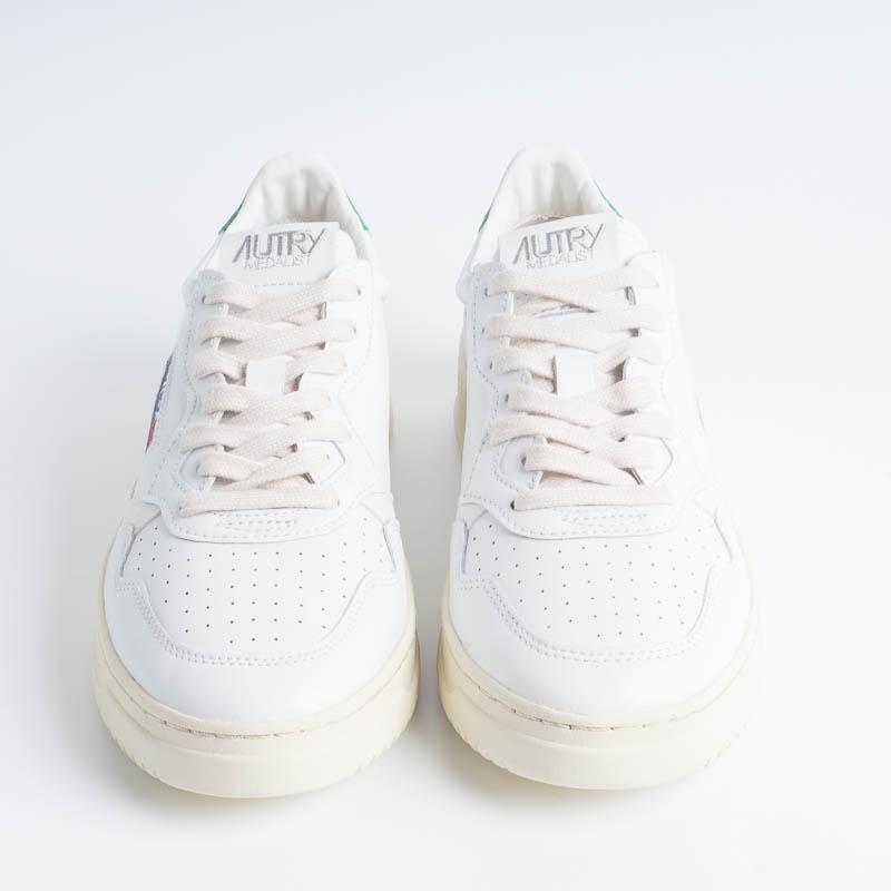 AUTRY LL20 - LOW MAN ALL LEAT - Bianco/Verde Scarpe Uomo AUTRY - Collezione uomo
