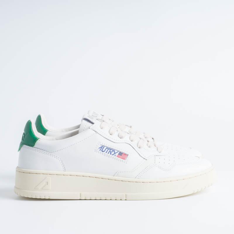 AUTRY LL20 - LOW MAN ALL LEAT - Bianco/Verde Scarpe Uomo AUTRY - Collezione uomo