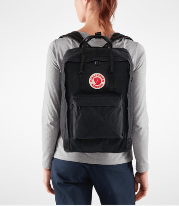FJÄLLRÄVEN Kånken 15" 550 Black Zaino Fjallraven