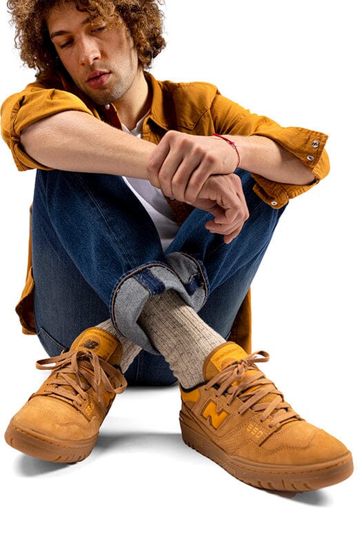 NEW BALANCE - Sneakers Unisex BB550WEA - Camoscio cuoio Scarpe Uomo NEW BALANCE - Collezione Uomo