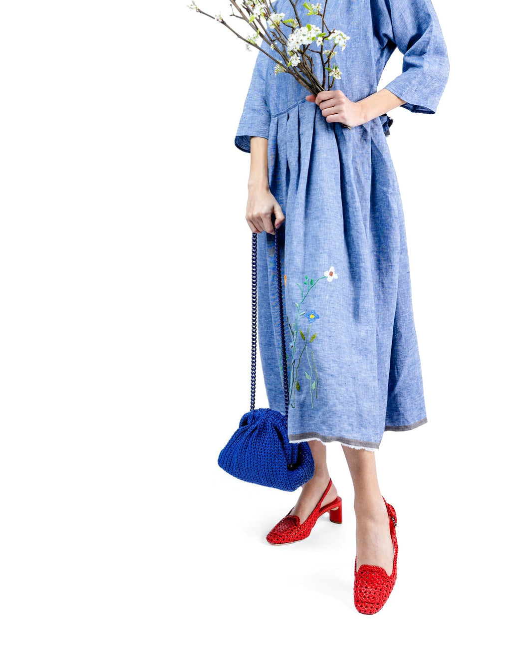 DEL CARLO - Sling Back - 11503 - Mirò - Intreccio Papavero Scarpe Donna DEL CARLO