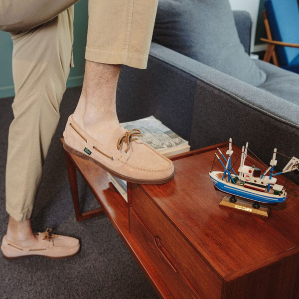 PARABOOT - BARTH MARINE - Boat Shoe - 780546 - Suede Rose Nude