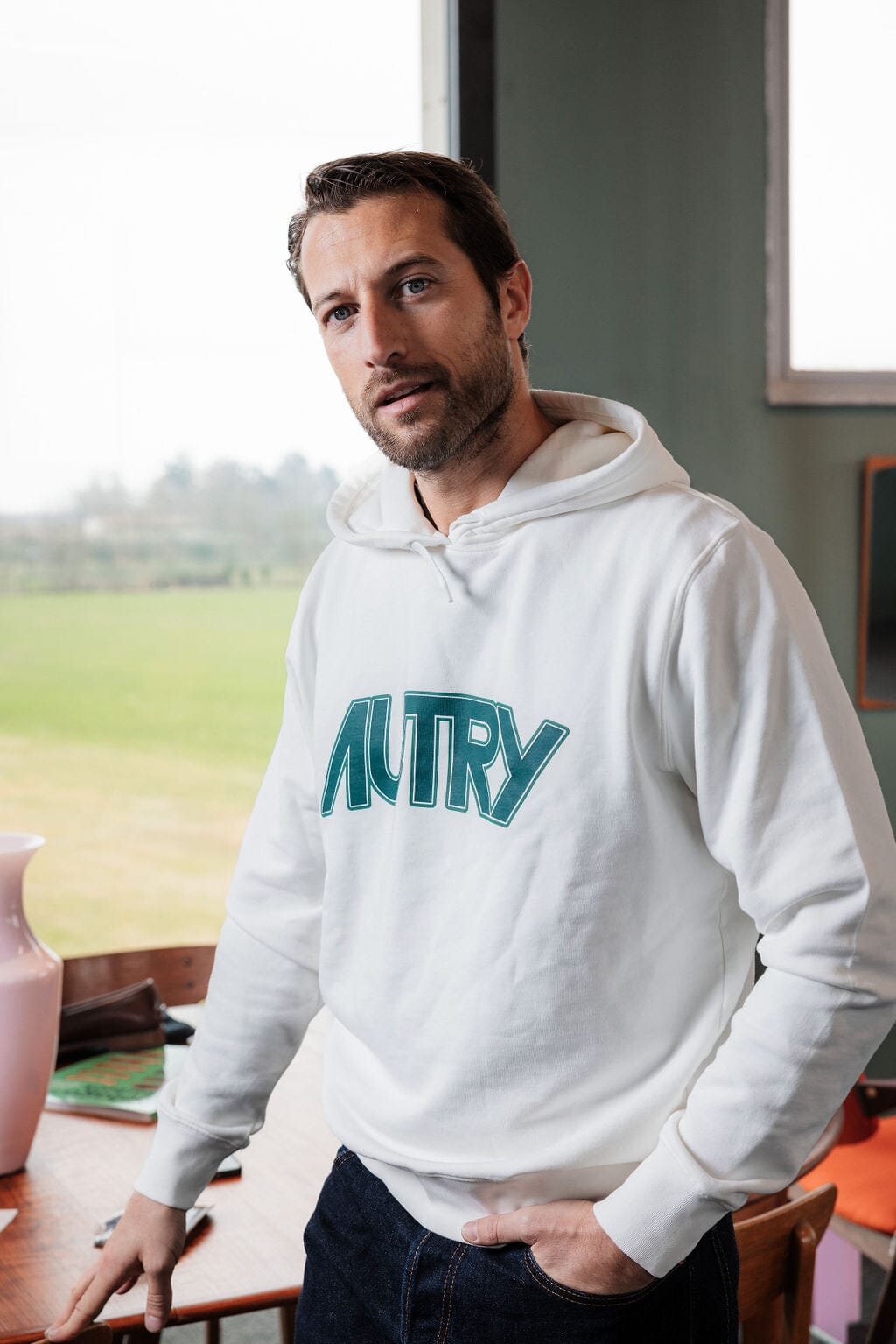 AUTRY - HOPM 508W - Autry Hoodie - Bianco AUTRY - Collezione uomo 