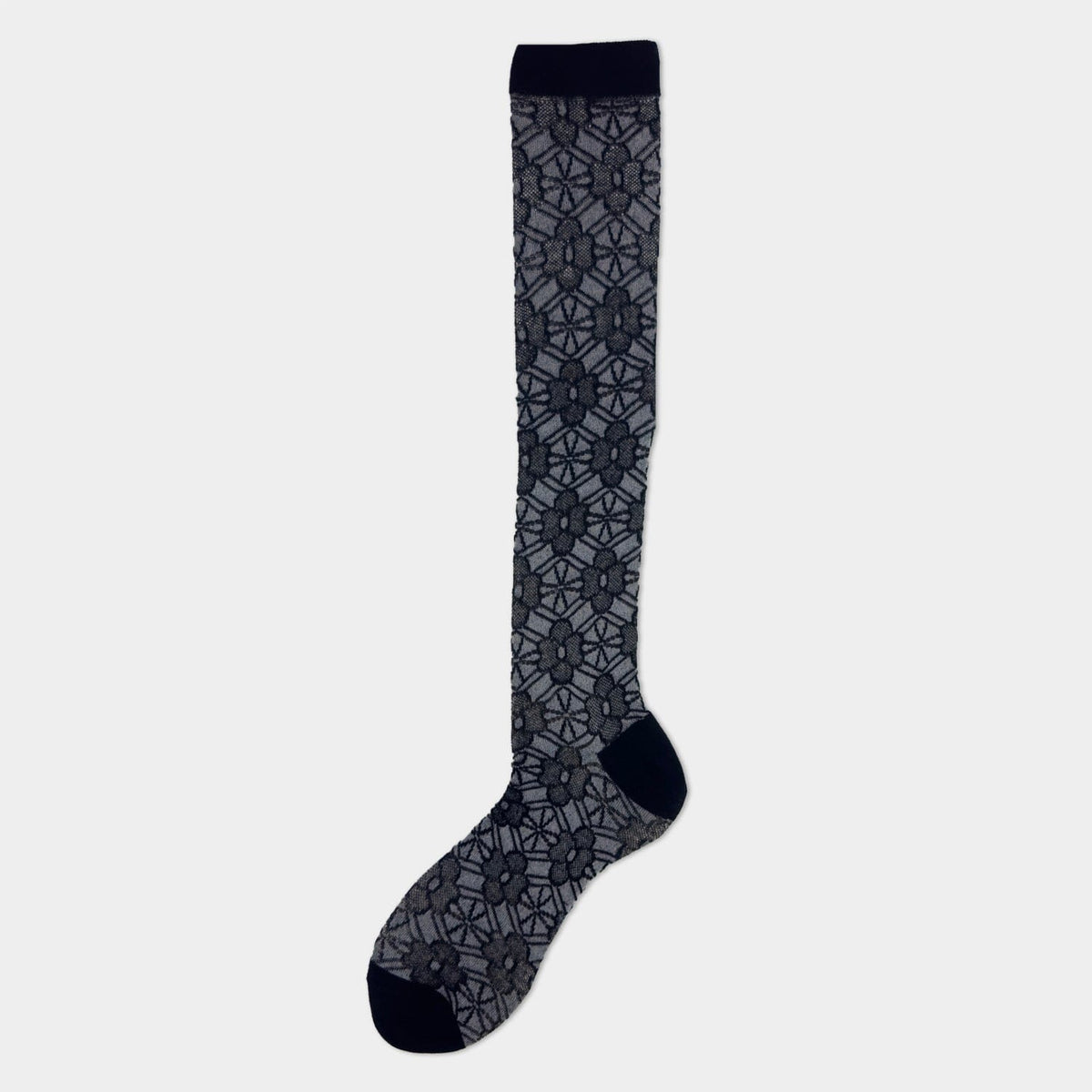 ALTO MILANO - Calzino Lungo - IRIDE - Black 021 Accessori Donna Alto Milano 
