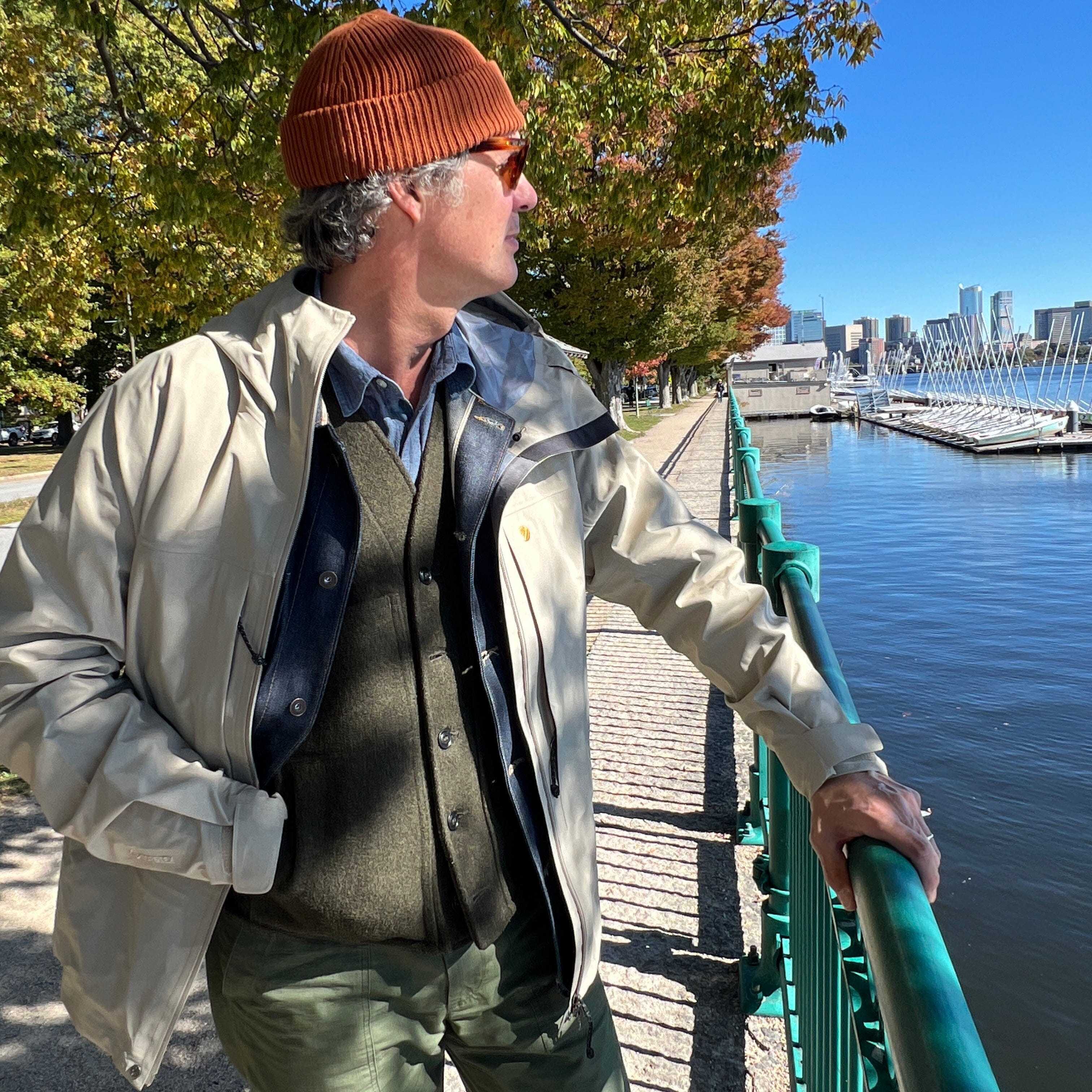 FJALLRAVEN - Giacca uomo Bergtagen GTX - F12500160 - Fossil beige FJALLRAVEN - Abbigliamento 