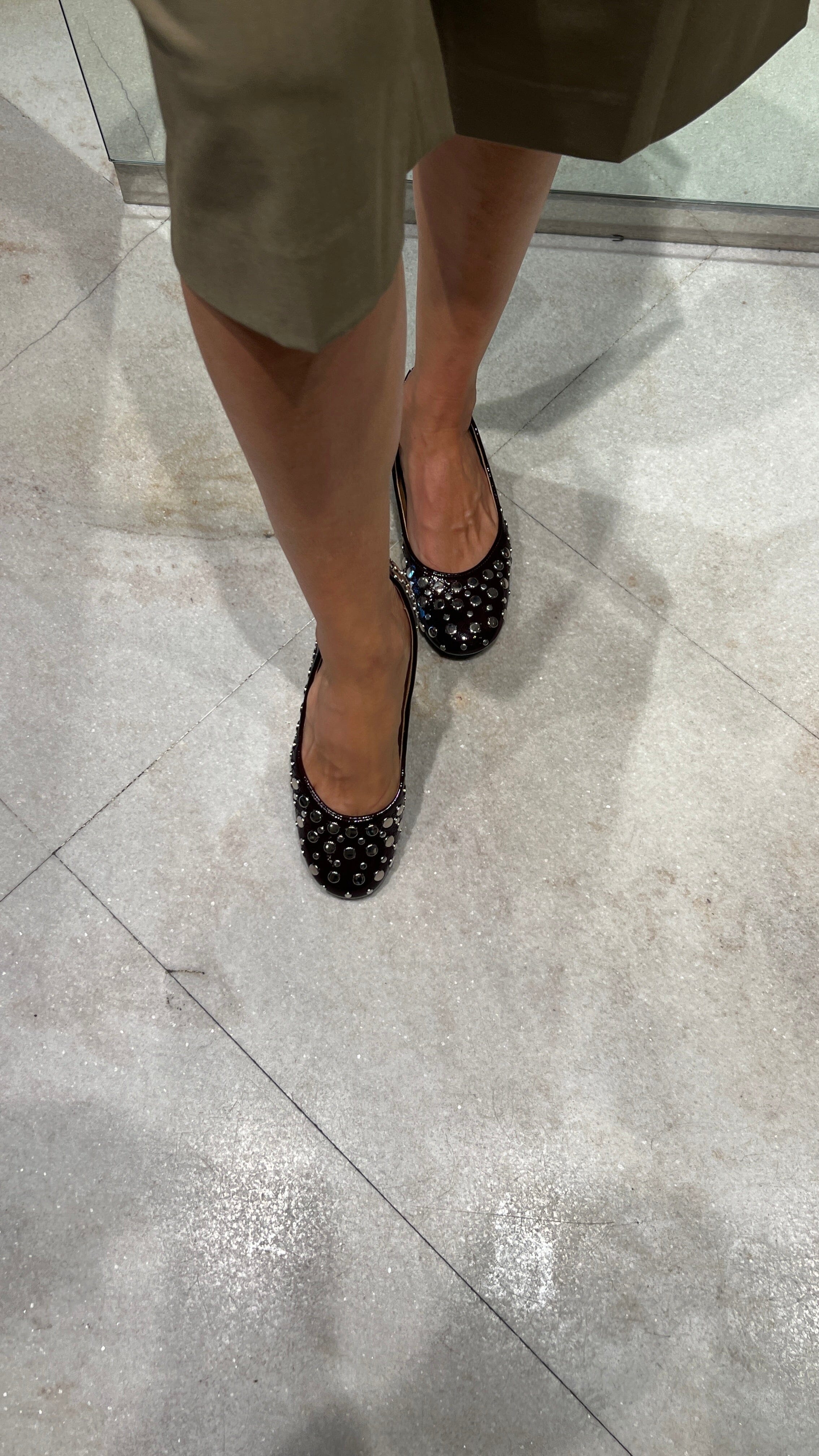 ANNA F - Ballerina - 1831 - Borchie Bordeaux Scarpe Donna Anna F. 