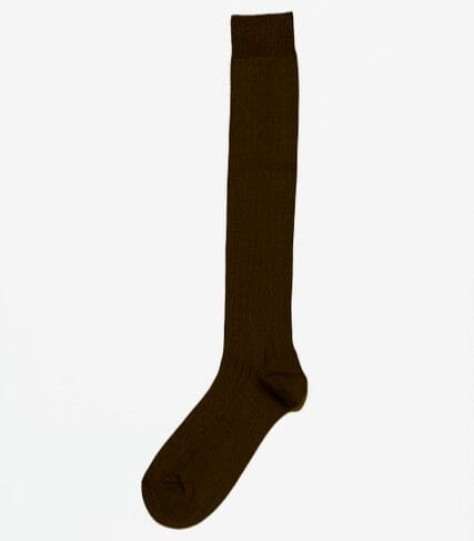 ALTO MILANO - Calzino lungo cotone filo scozia AM0211UL - col. 05 Marrone