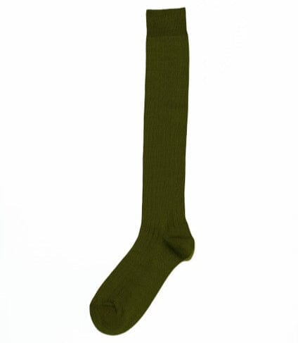 ALTO MILANO - Calzino lungo cotone filo scozia AM0211UL - col. 87 verde kaki