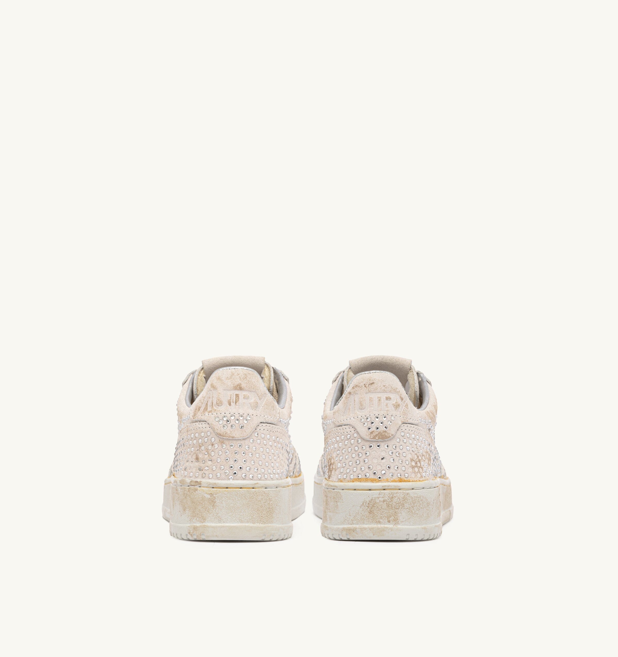 AUTRY - AULW NA01 - Sneakers Cristal Medalist - Suede Strass - Bianca Scarpe Donna AUTRY - Collezione donna 
