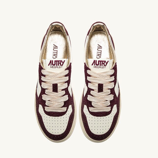 スニーカー AUTRY FW25 (AULW TA05) AUTRY - AULW TA05 - Sneakers MEDALIST - Rosso Bordeaux Glitter