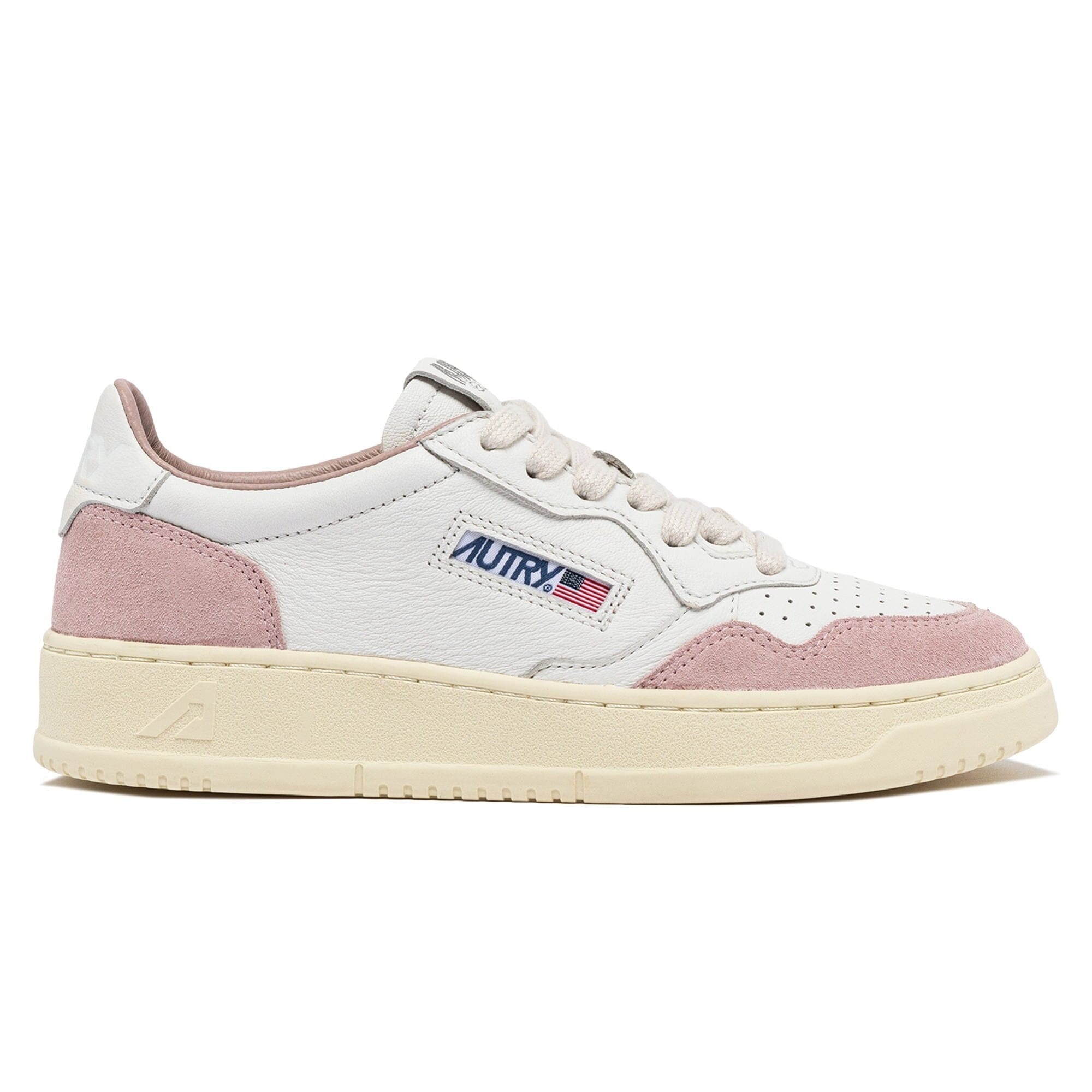 AUTRY - AULW GS36 - Sneakers - LOW WOM SUEDE LEAT - Bianco Rosa Scarpe Donna AUTRY - Collezione donna 