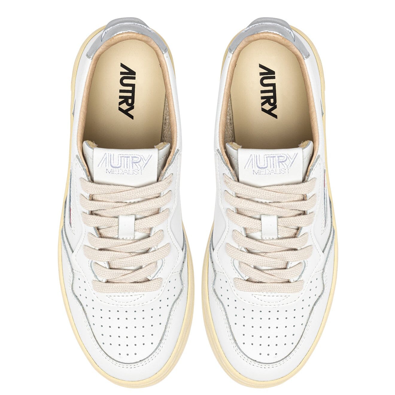 AUTRY - AULW TB02 - Sneakers MEDALIST - Bianco argento Scarpe Donna AUTRY - Collezione donna 