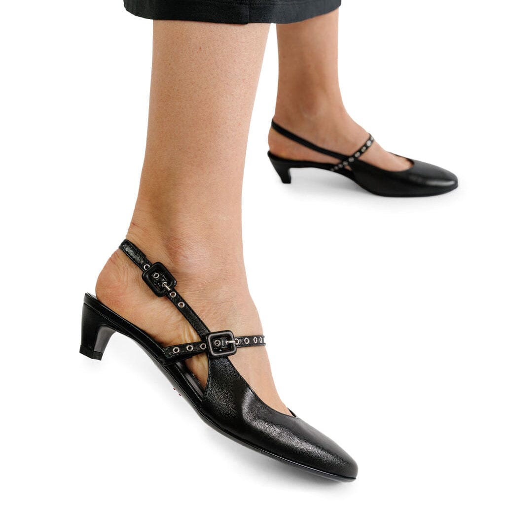 HALMANERA - Sling Back - Dina 14 - Nero Scarpe Donna HALMANERA 